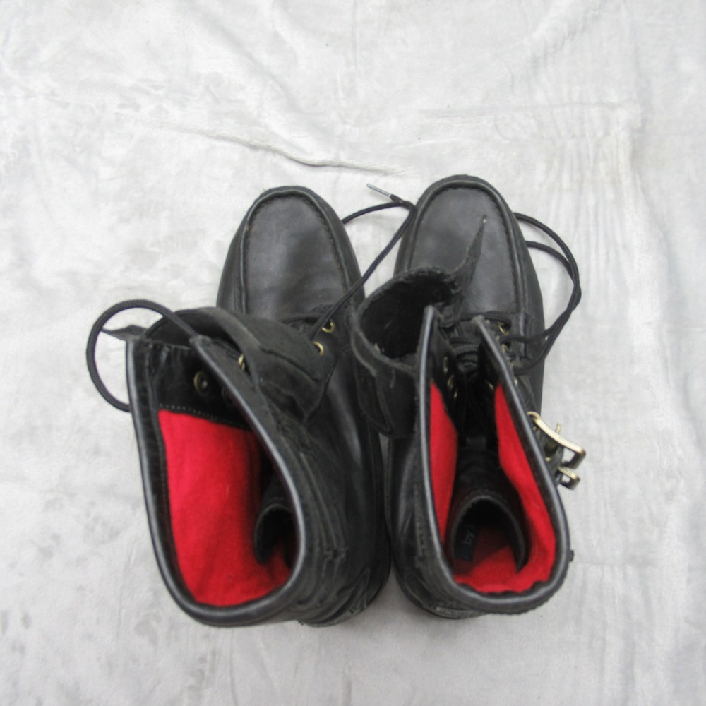 Polo Ralph Lauren Mens 9.5D Wolcott Boots BLK Leather Buckle Work Combat Ranger - Picture 10 of 16
